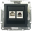 Slika DOUBLE RJ45 CAT.6 UTP + RJ11 ANTHRACITE