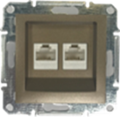 Slika DOUBLE RJ45 CAT.6 UTP DATA BRONZE