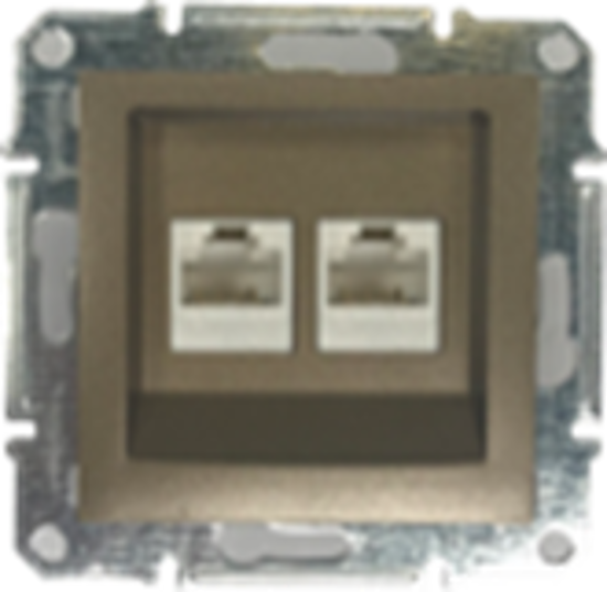 Slika DOUBLE RJ45 CAT.6 UTP DATA BRONZE