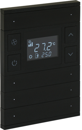 Picture of ORIA THERM 4 FOLD ANTHRACITE BLACK GLASS FRONT STATUS