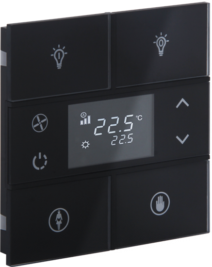 Slika Rosa Crystal Thermostat 2F Black Status Icon