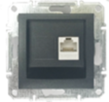 Slika SINGLE RJ45 CAT.6 UTP DATA ANTHRACITE