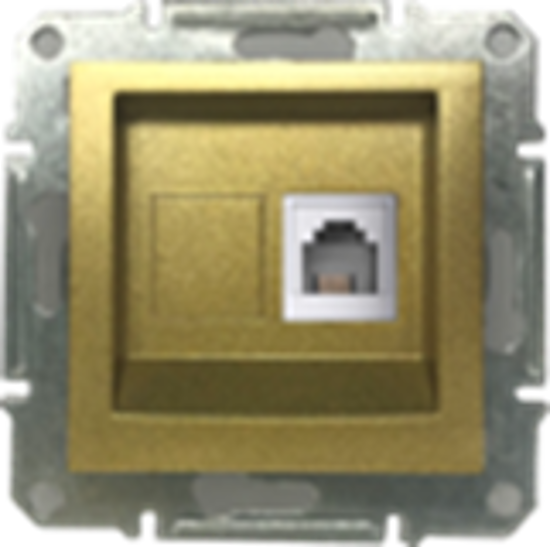 Picture of SINGLE RJ11 TELEPHONE GOLD