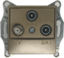 Picture of TV + SAT + SAT IEC MALE + F TYPE BRONZE