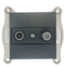Picture of TV + SAT IEC MALE F TYPE ANTHRACITE