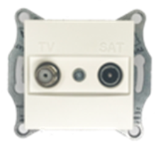 Picture of TV + SAT IEC MALE F TYPE PEARL WHITE