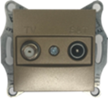 Picture of TV + SAT IEC MALE F TYPE BRONZE