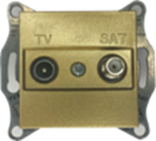 Picture of TV + SAT IEC MALE F TYPE GOLD
