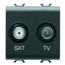 Picture of TV+SAT SOCKET 2M ANTHRACITE