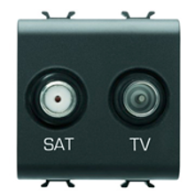 Slika TV+SAT SOCKET 2M ANTHRACITE