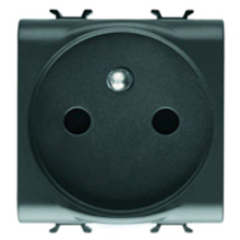 Picture of S. OUTLET 2M 2P+E 16A FR FRONT TERM. ANTHRACITE