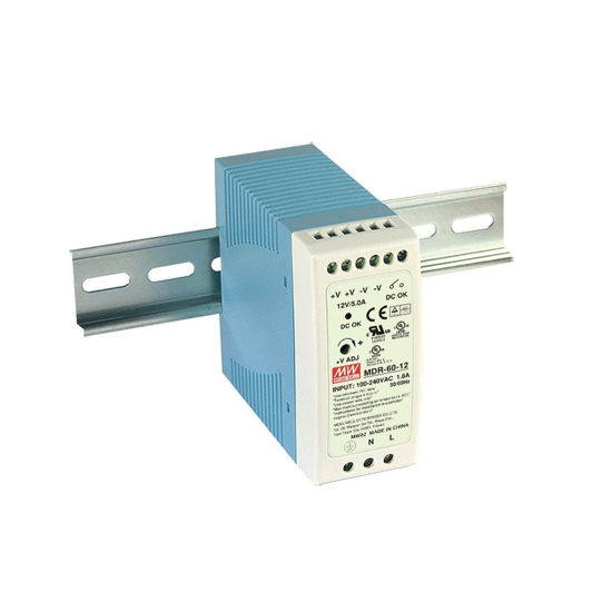 Picture of MEAN WELL 12Vdc 5.0A Power Supply (DIN-Rail)