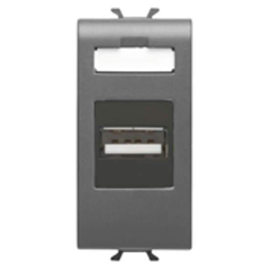 Slika USB SOCKET OUTLET 1 M ANTHRACITE