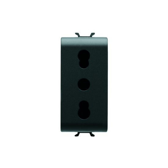 Picture of ITALIAN STANDARD SOCKET-OUTLET 16A DUAL AMPERAGE ANTHRACITE