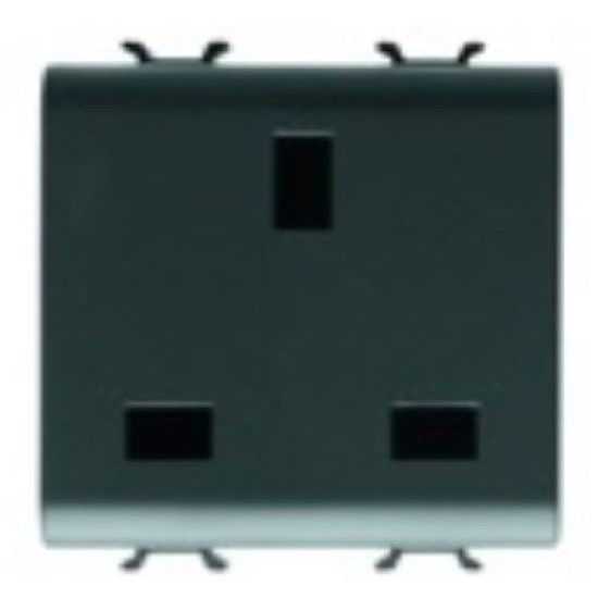 Picture of S. OUTLET 2M 2P+E 13A UK ANTHRACITE
