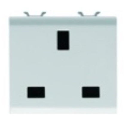 Picture of S. OUTLET 2M 2P+E 13A UK PEARL WHITE