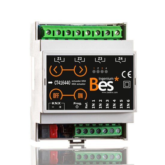 Picture of On/Off actuator - 6 inputs - 4 outputs 16A - DIN format - Manual control