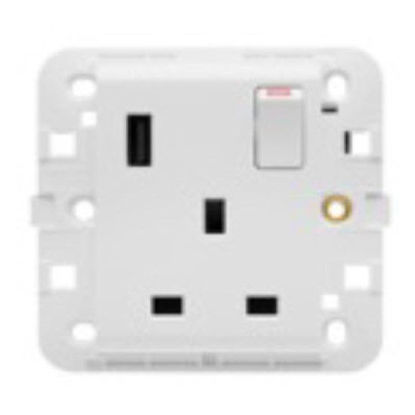 Picture of SINGLE SWITCHED SOCKET 13A WITH USB WHITE