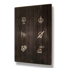 Picture of Cubik-V6 black Capriccio push-button 6 areas - Temp and humidity sensor