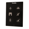 Slika Cubik-V6 black Basic push-button 6 areas - Temp and humidity sensor