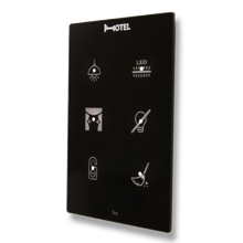 Picture of Cubik-V6 black Design push-button 6 areas - Temp and humidity sensor