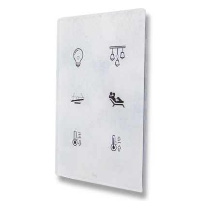 Slika Cubik-V6 white Design push-button 6 areas - Temp and humidity sensor