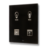 Slika Cubik-SQ4 black Design push-button 4 areas - Temp and humidity sensor