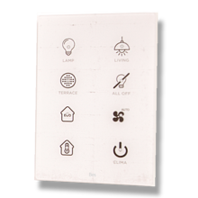 Picture of Cubik-V8 black Capriccio push-button 8 areas - Temp and humidity sensor
