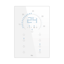 Slika Vertical touch panel thermostat - Circular LED indicator - Basic white
