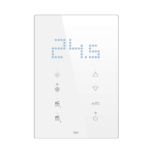 Picture of Vertical touch panel thermostat - Integrated LED indicator - Basic white