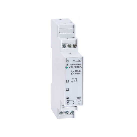 Slika Control relay phase 3F, 1 CO, 3 LEDs,