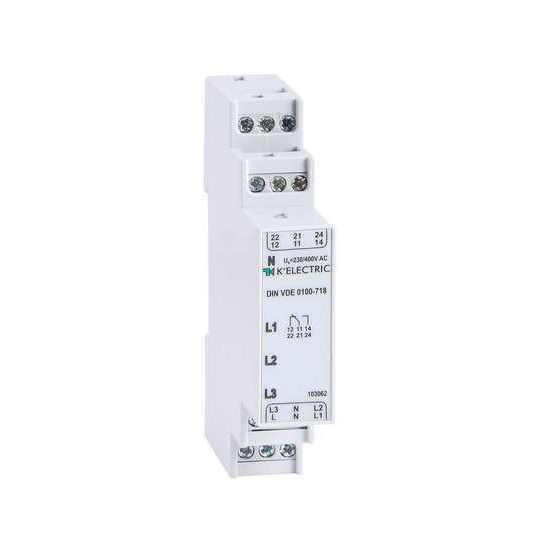 Picture of Control relay phase 3F, 2 CO, 3 LED, VDE 100-718