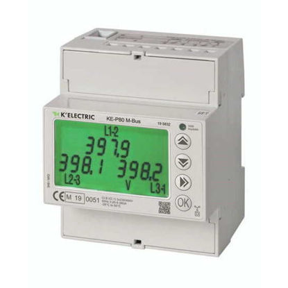 Picture of Digital meter KE-P80, MID, 3ph. power 80A / M-Bus interface