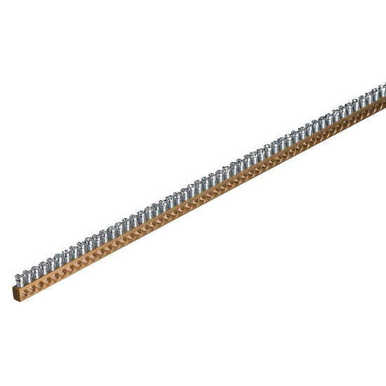 Picture of brass terminal bar for 63A 9 x 6,5 x 1000