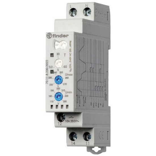 Picture of Monitoring relay 1phase 1CO / 220-240VAC-10A (Motor 1ph.230V / 0,5kW)